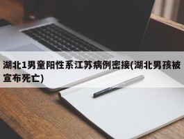 湖北1男童阳性系江苏病例密接(湖北男孩被宣布死亡)