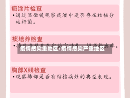 疫情感染重地区／疫情感染严重地区