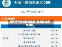 重庆所有疫情排查地区／重庆地区疫情通报