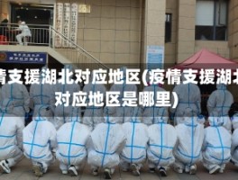 疫情支援湖北对应地区(疫情支援湖北对应地区是哪里)