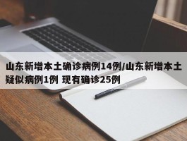 山东新增本土确诊病例14例／山东新增本土疑似病例1例 现有确诊25例